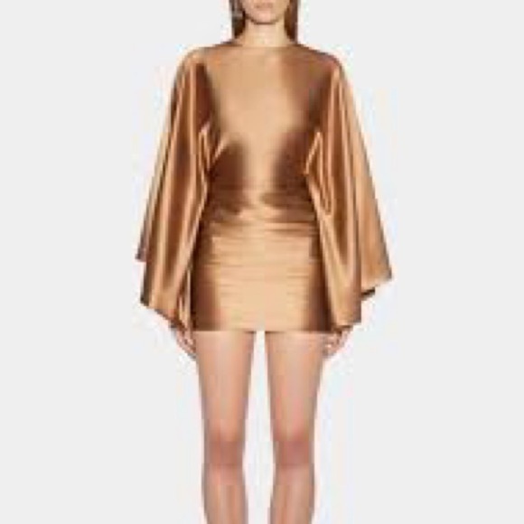 Brand new SIZE "0" with tags Jonathan Simkhai Bell sleeve mini in latte - Picture 7 of 10